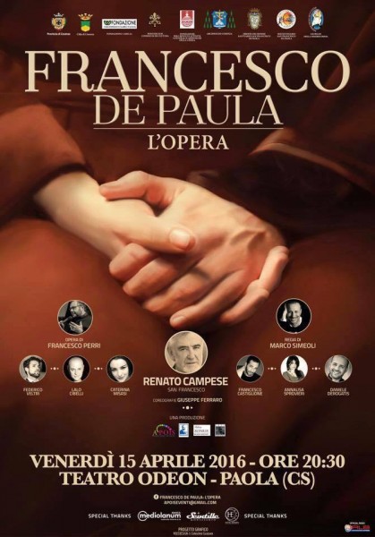 La locandina dell'Opera Francesco di Paula