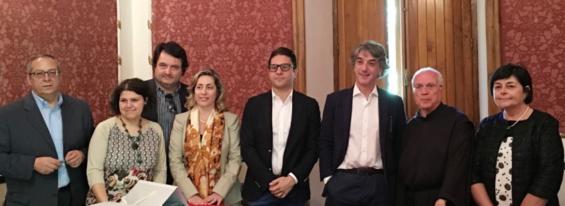 Da dx: Luana Gallo, Padre Gregorio Colatorti, Giuseppe Aieta, Basilio Ferrari, Giusy Ferrara e Luigi Stillo, Lucrezia Di Blasi, Gianfranco Scerra